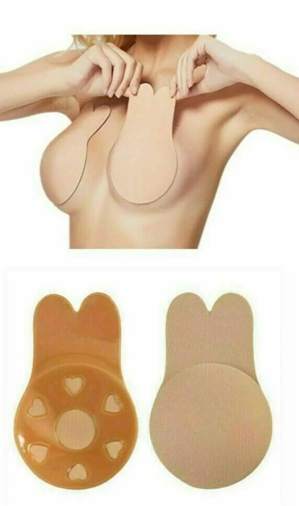 Sticky Invisible Backless Lift Breast Bra - Beige