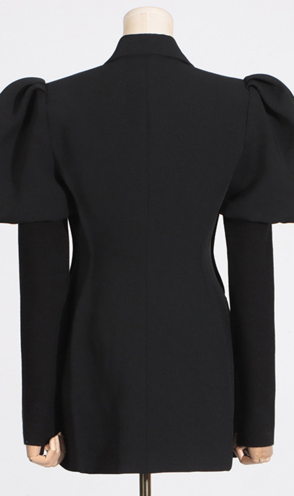 Danit Black Puff Sleeve Blazer