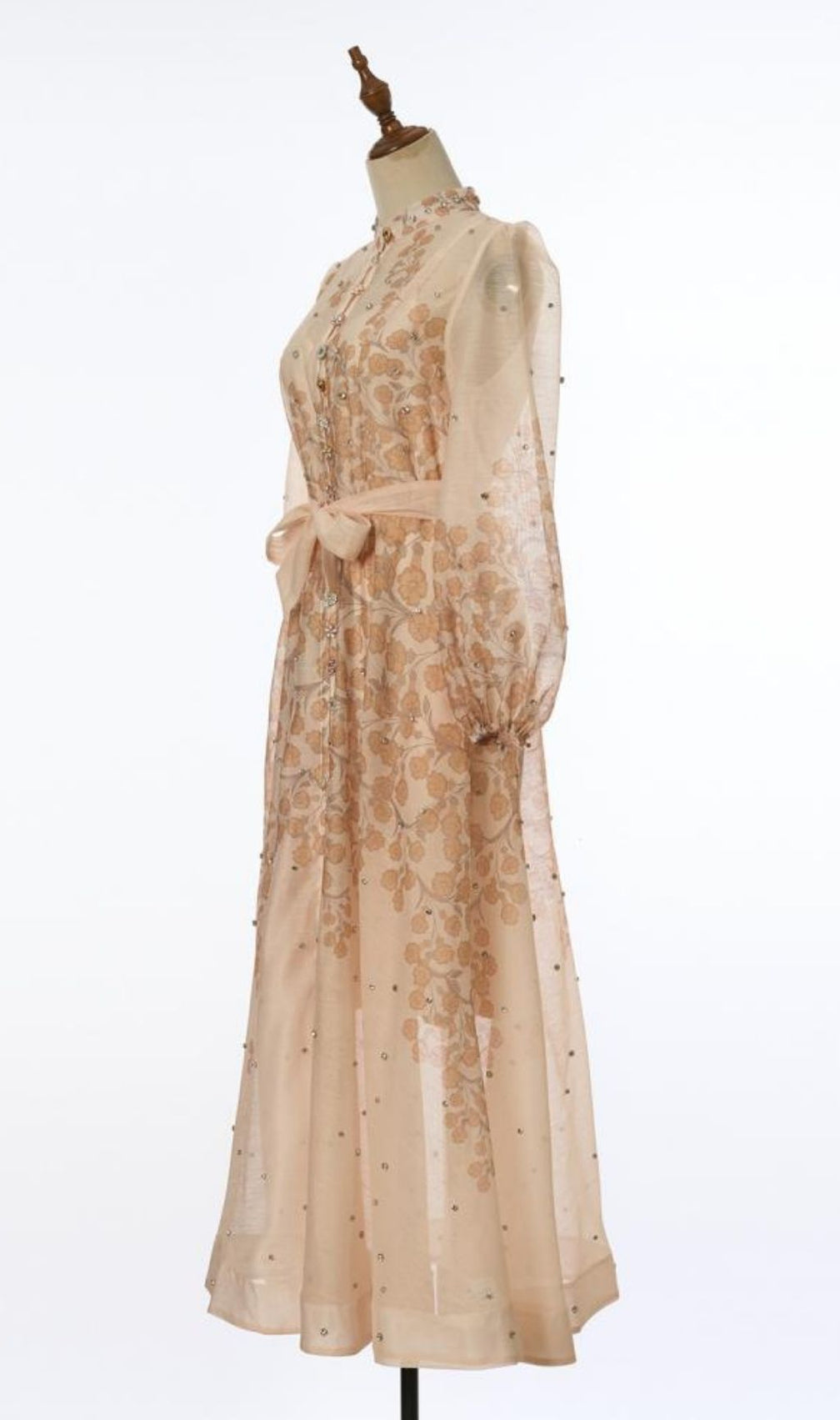 Karishma Romantic Floral Maxi Dress | Elegant Long Sleeve Button-Down