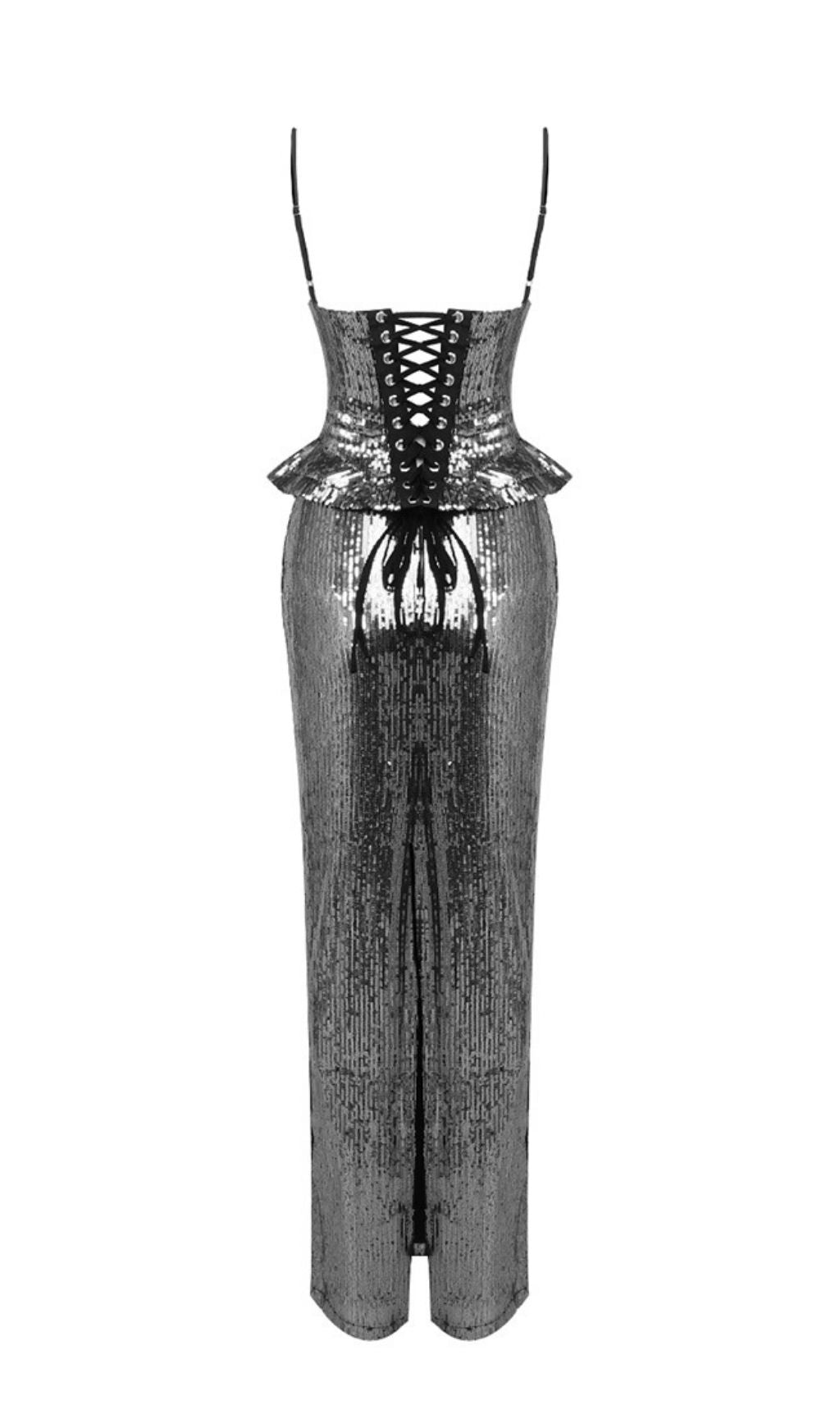 Kali Glamour Sequin Maxi Dress – Dazzling Evening Gown