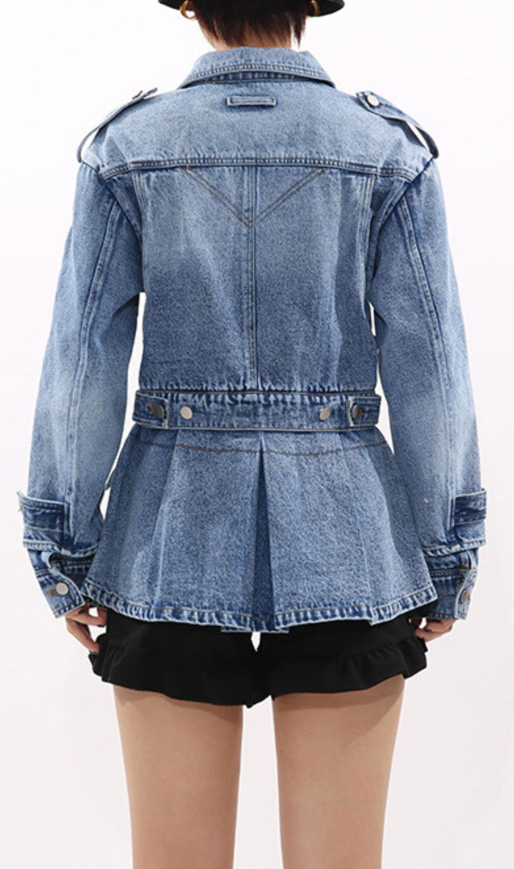 Ila Women's Belted Utility Denim Jacket - Modern Chic & Versatile