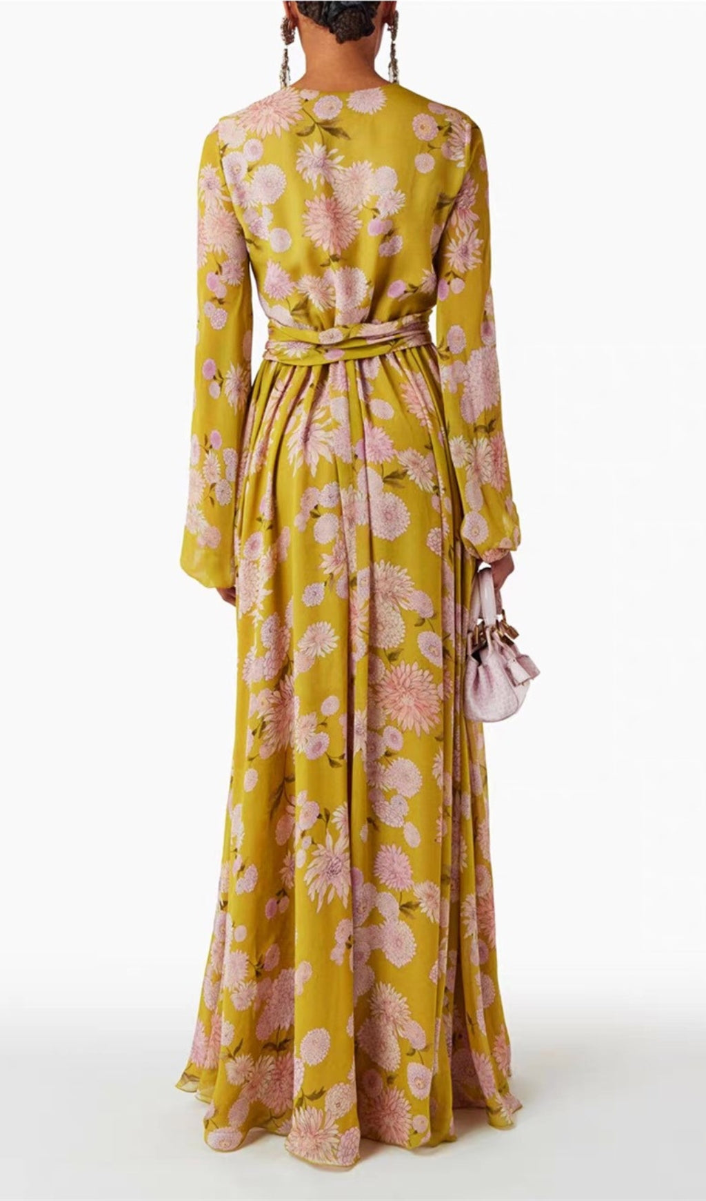 Eden Yellow Floral Long Sleeve Maxi Dress