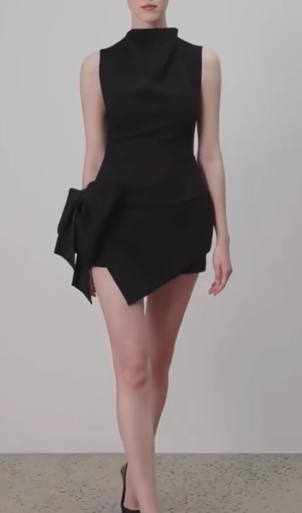 Emiliano Black Bow Mini Dress