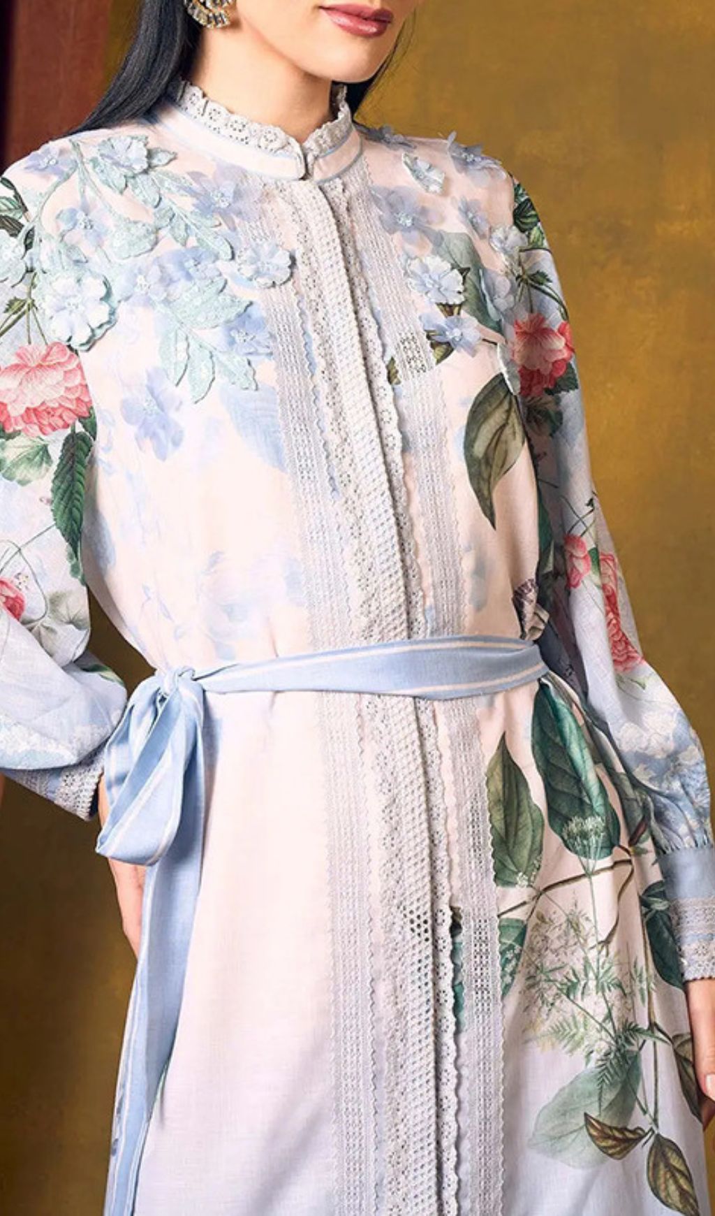 Inna Floral Bloom Long Sleeve Maxi Dress - Elegant Flowy Gown