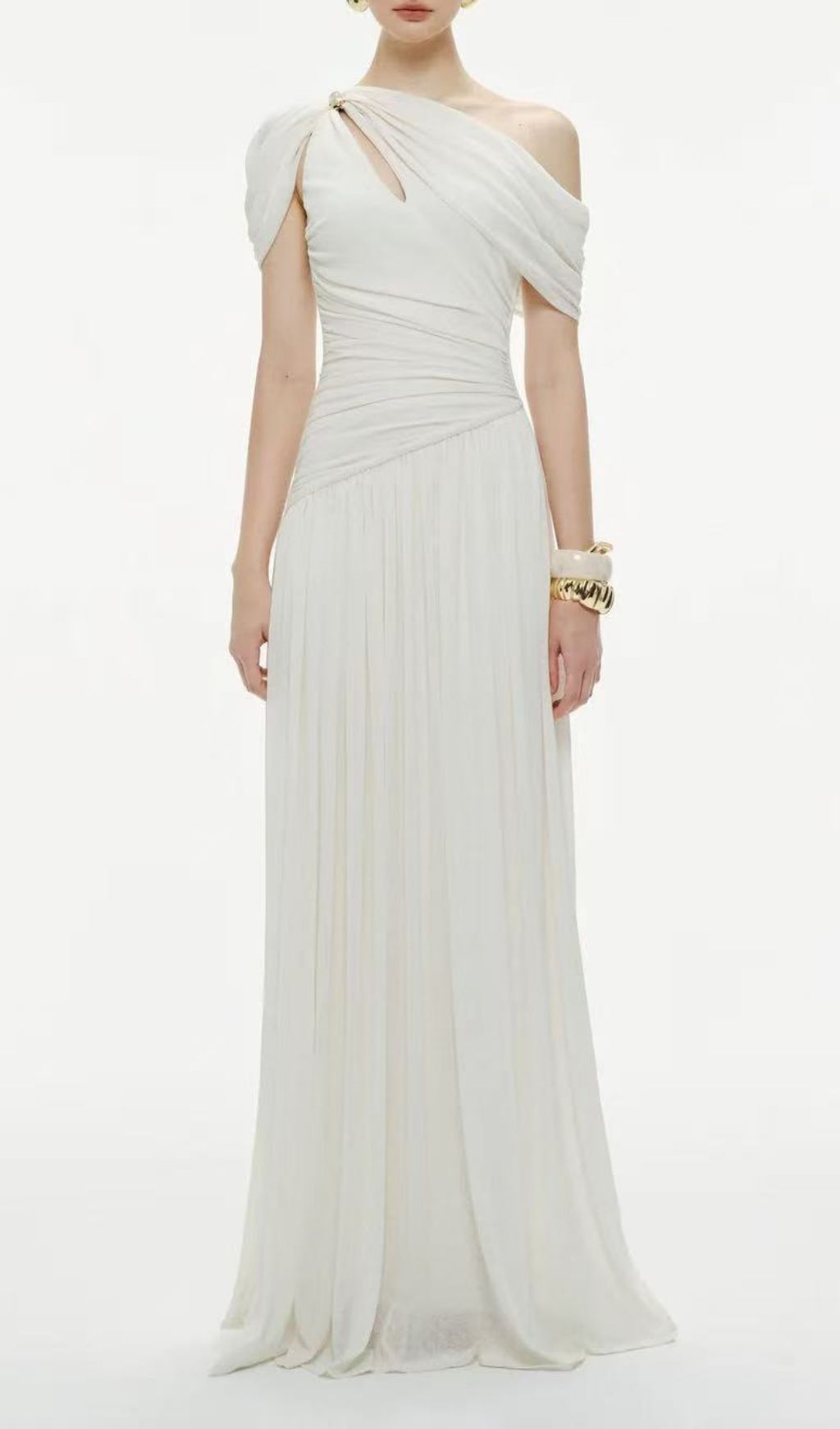 Joella One-Shoulder Ruched Maxi Dress | Elegant & Figure-Sculpting Gown