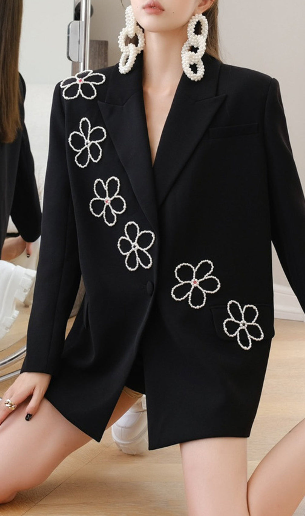 Anouk Flower Pearls Blazer