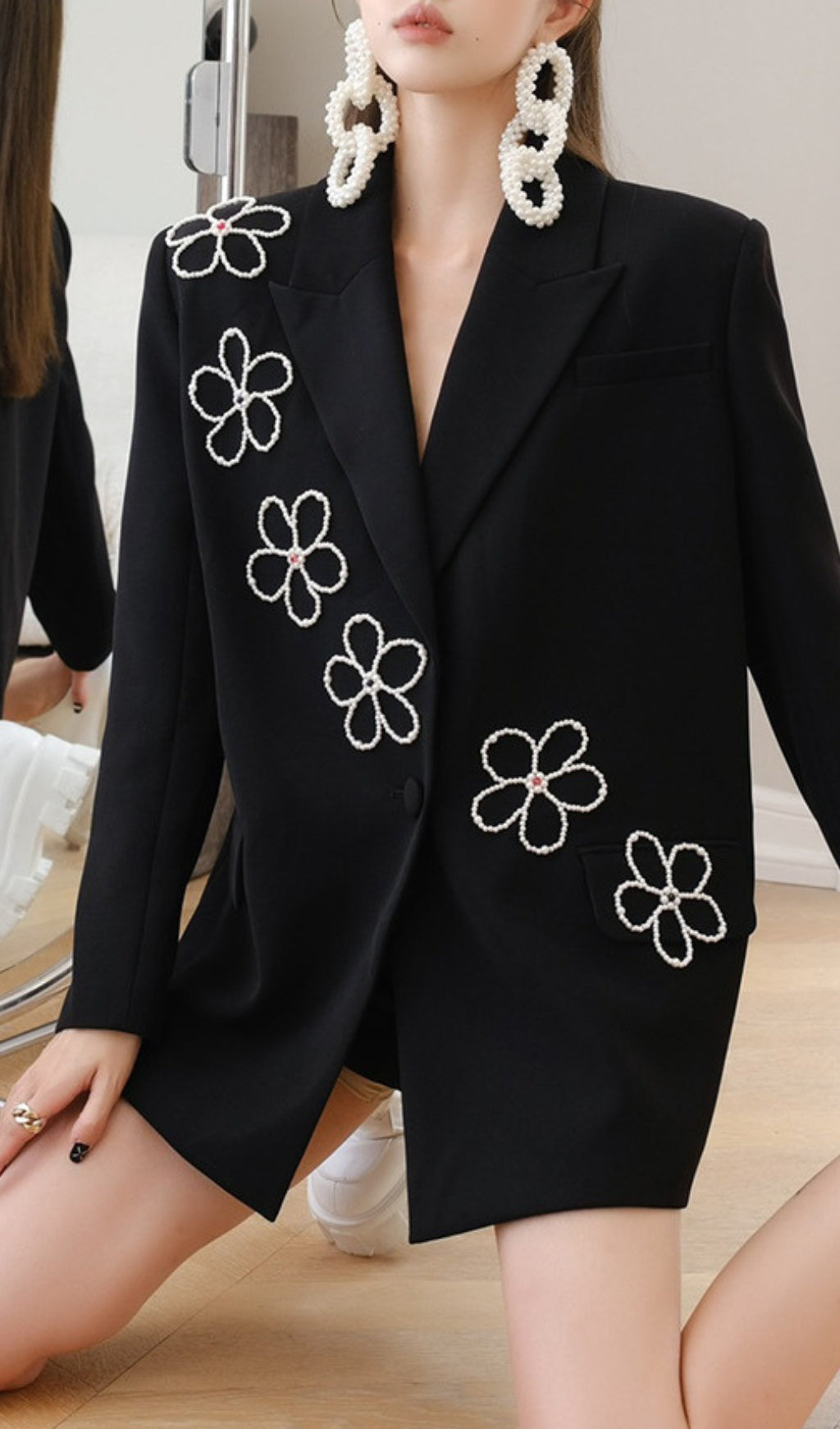 Anouk Flower Pearls Blazer