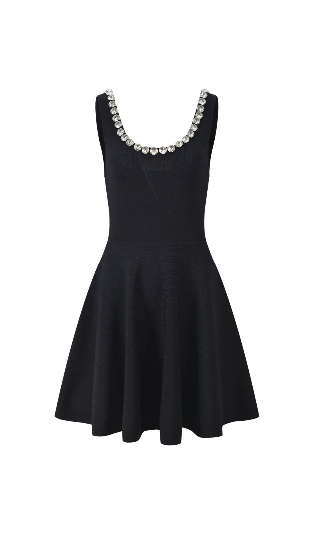 Nelya Embellished Knit Mini Dress - Sparkle & Chic Little Black Dress