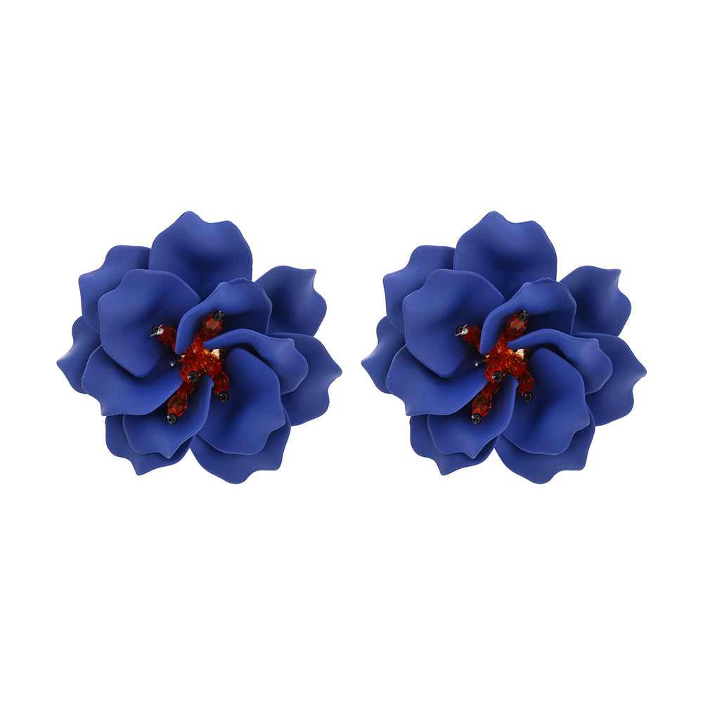 Corliss White Floral Statement Earrings - Bold & Beautiful