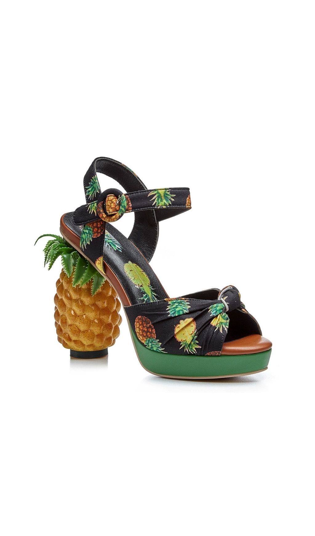 Azhira Pineapple Heel Platform Sandals | Women's Tropical Summer Shoes