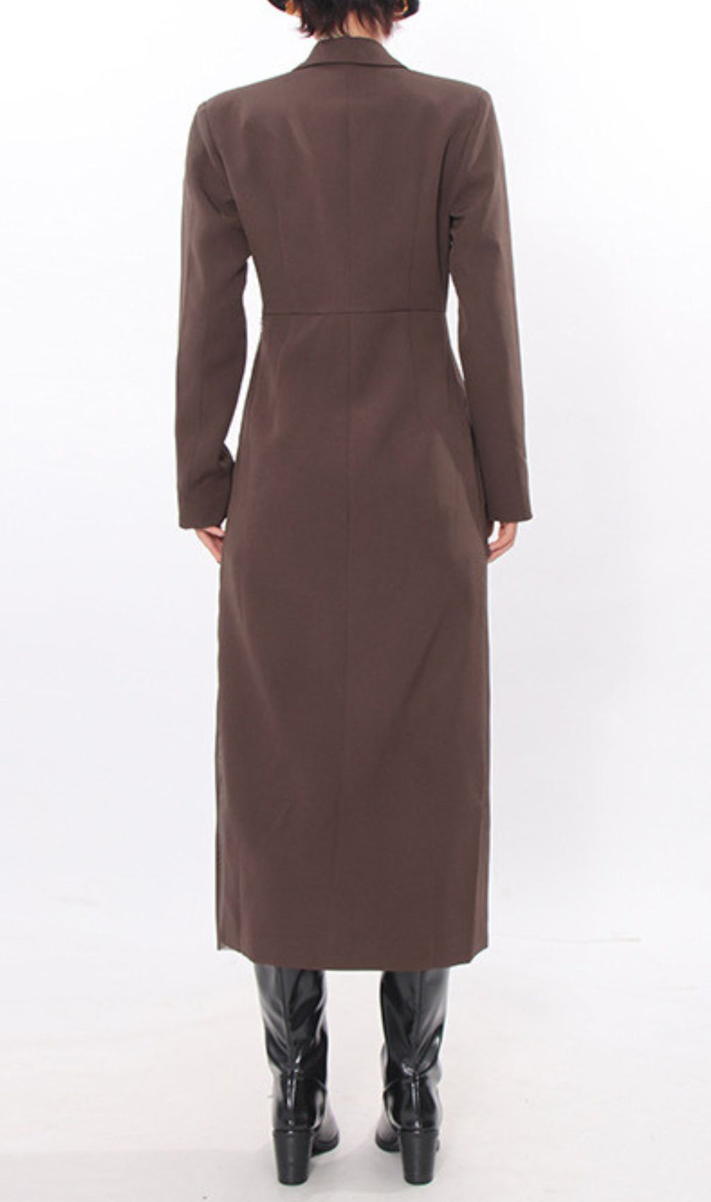 Iduia Brown Tassel Blazer Dress: Tailored Chic & Bohemian Flair