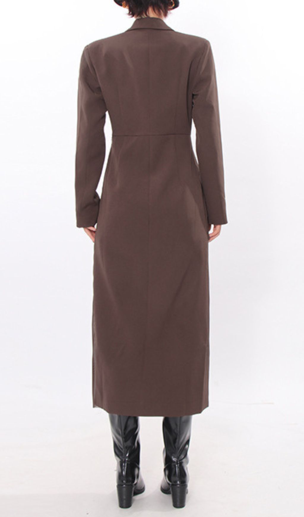 Iduia Brown Tassel Blazer Dress: Tailored Chic & Bohemian Flair