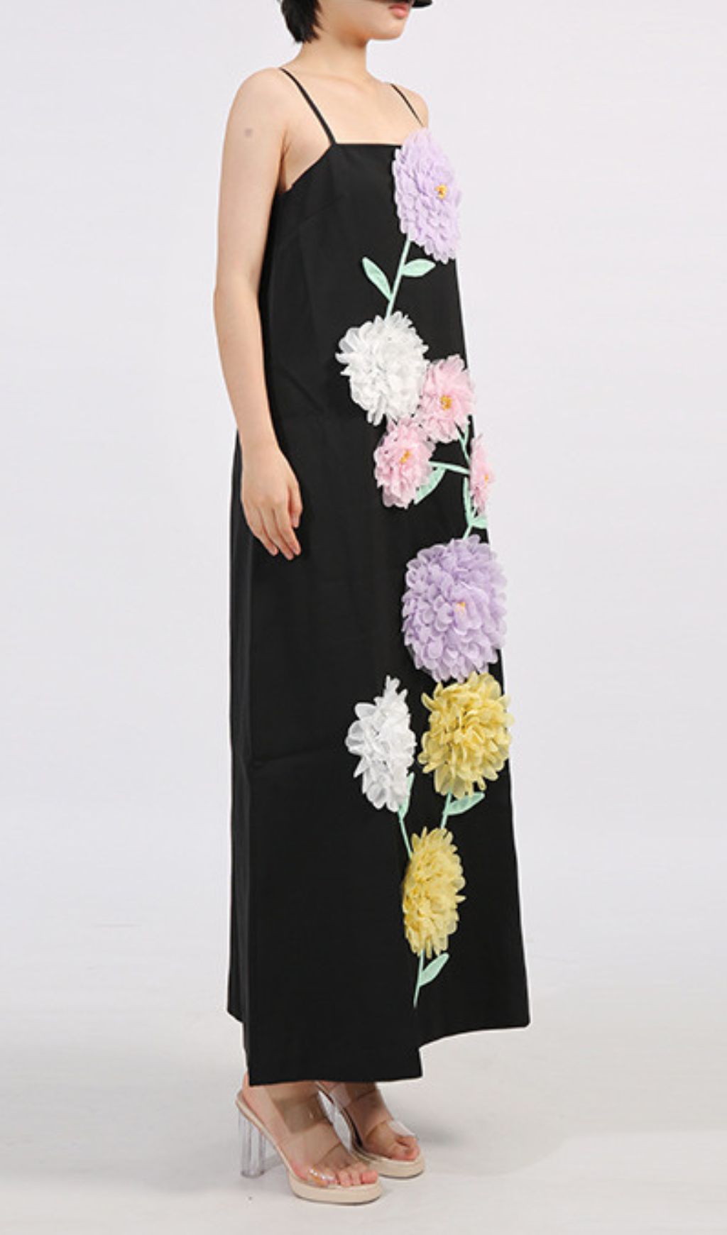 Erica Strappy Flower Embellished Maxi Dress