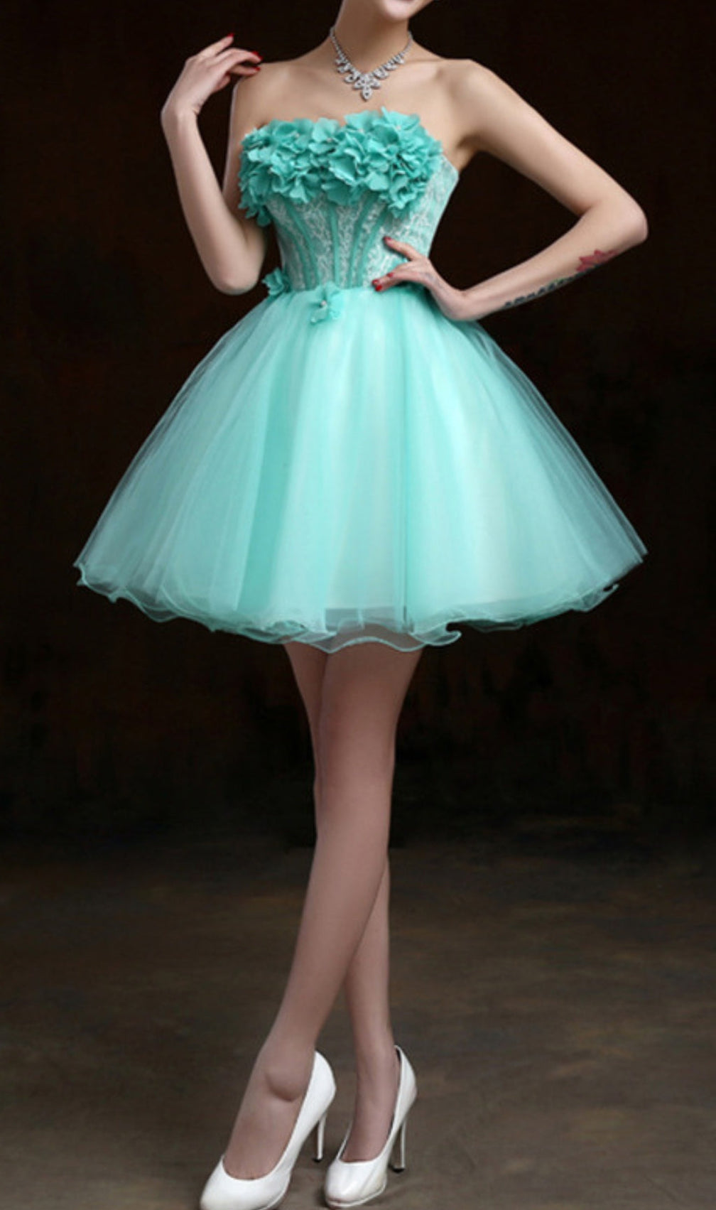 Aneira Corset Flower Mini Dress