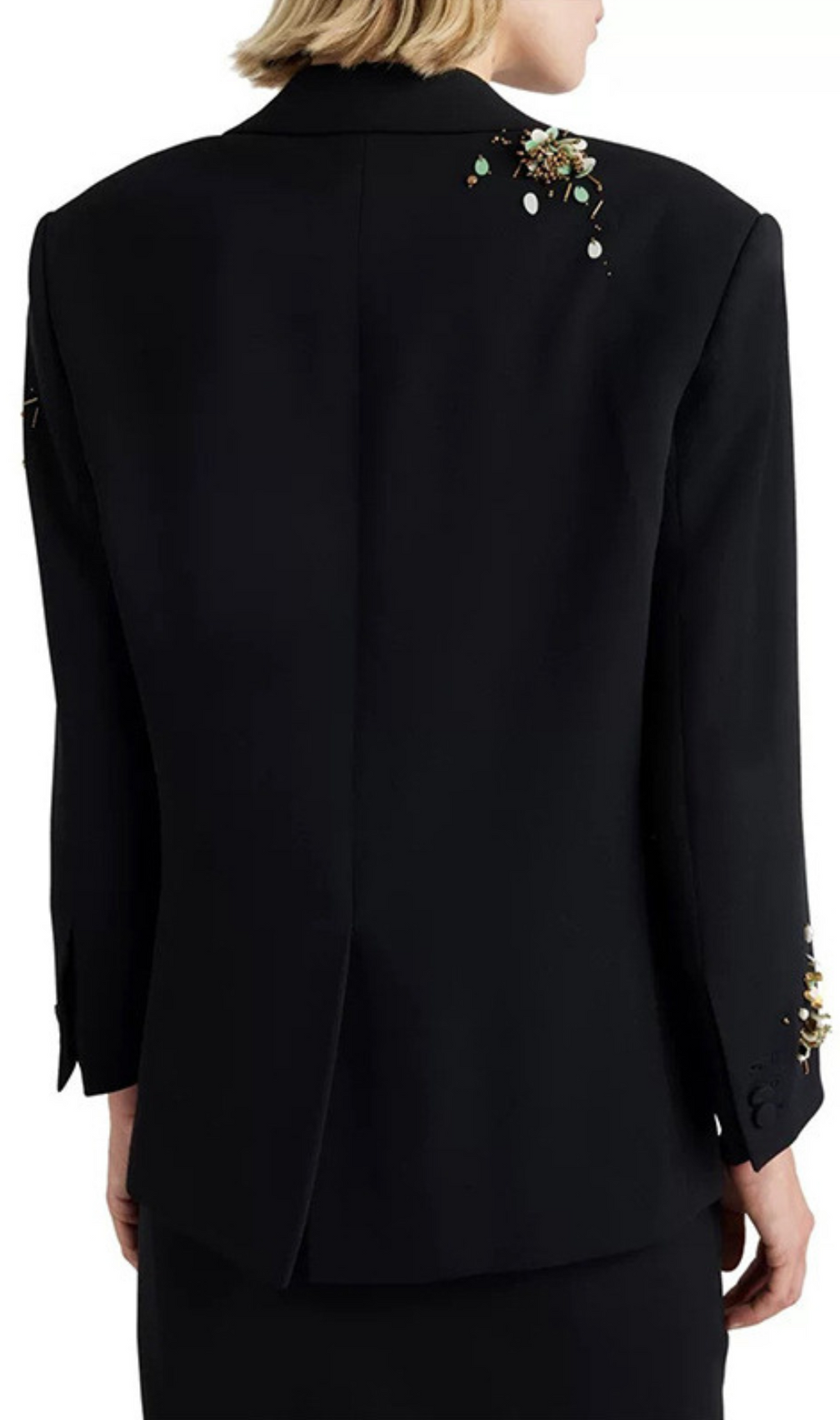 Glenys Black Embellished Blazer