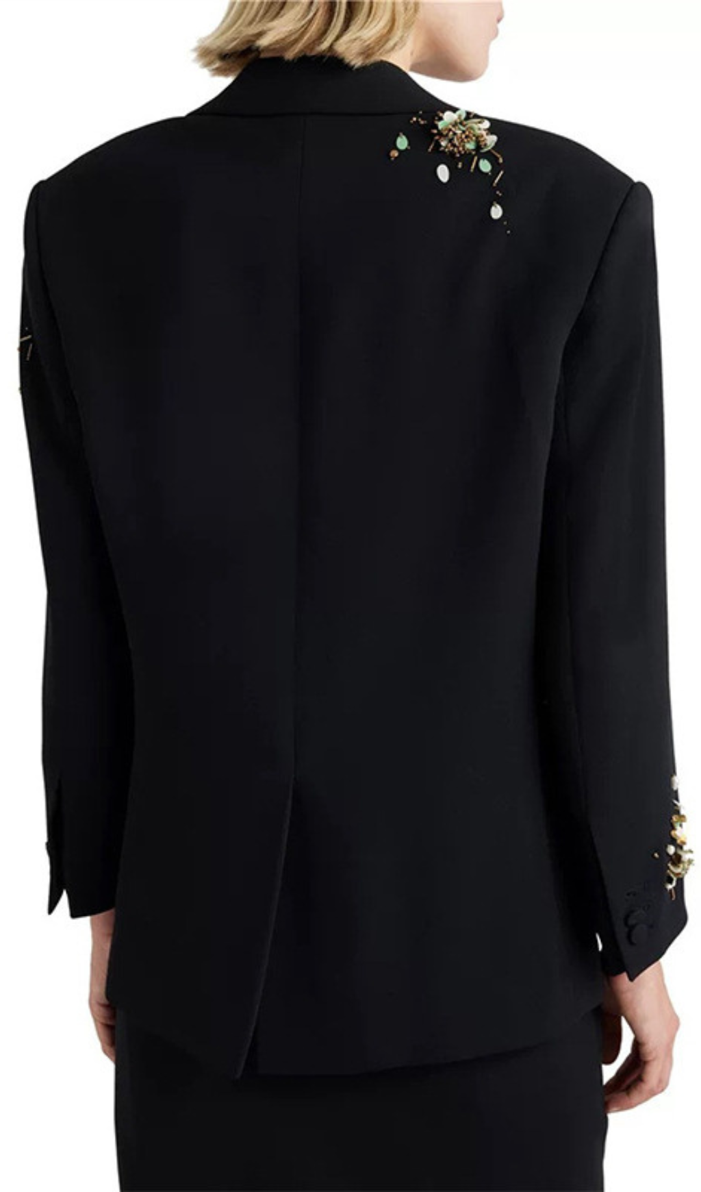 Glenys Black Embellished Blazer