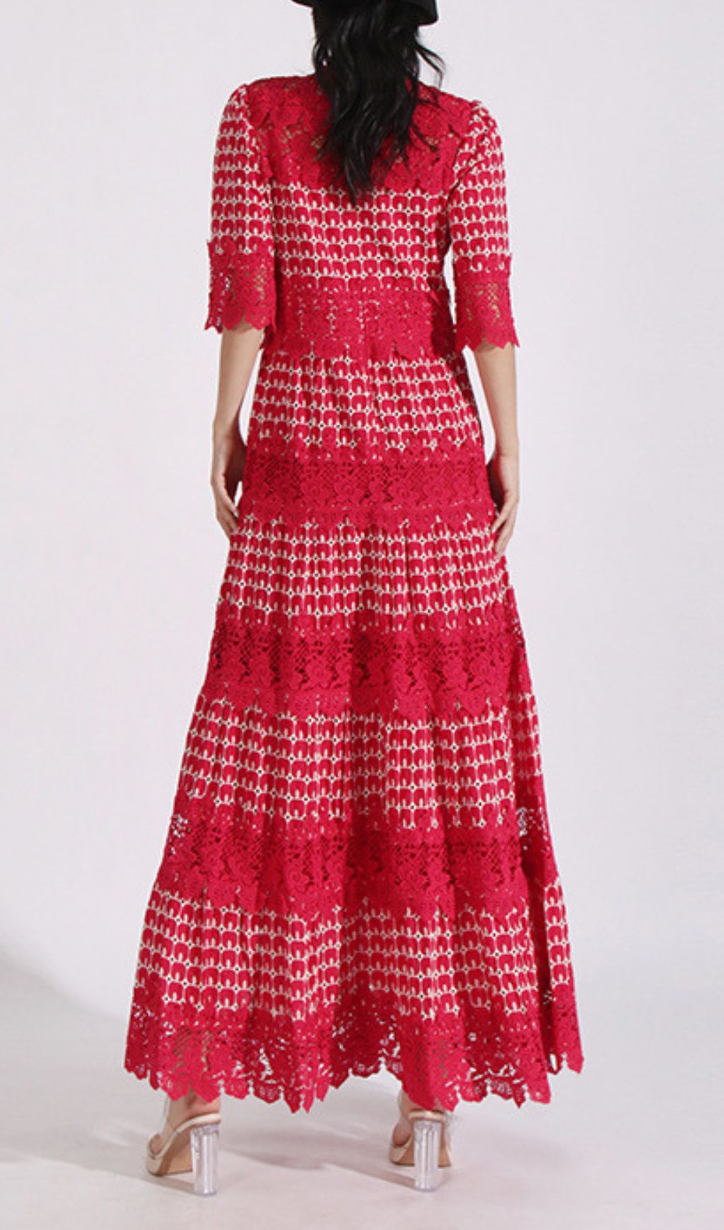 Ensley Lace Embroidery Maxi Dress