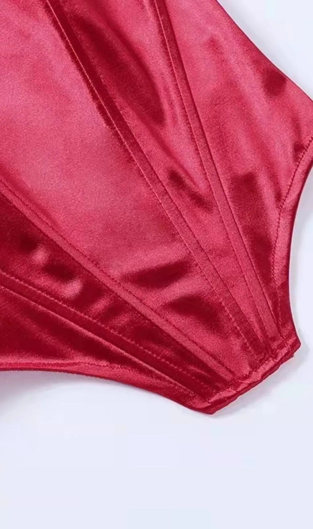 Red Bardot Corset Top