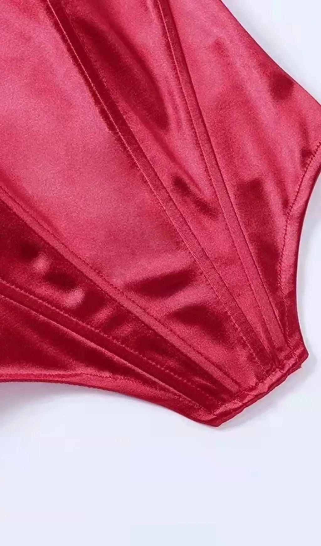 Red Bardot Corset Top