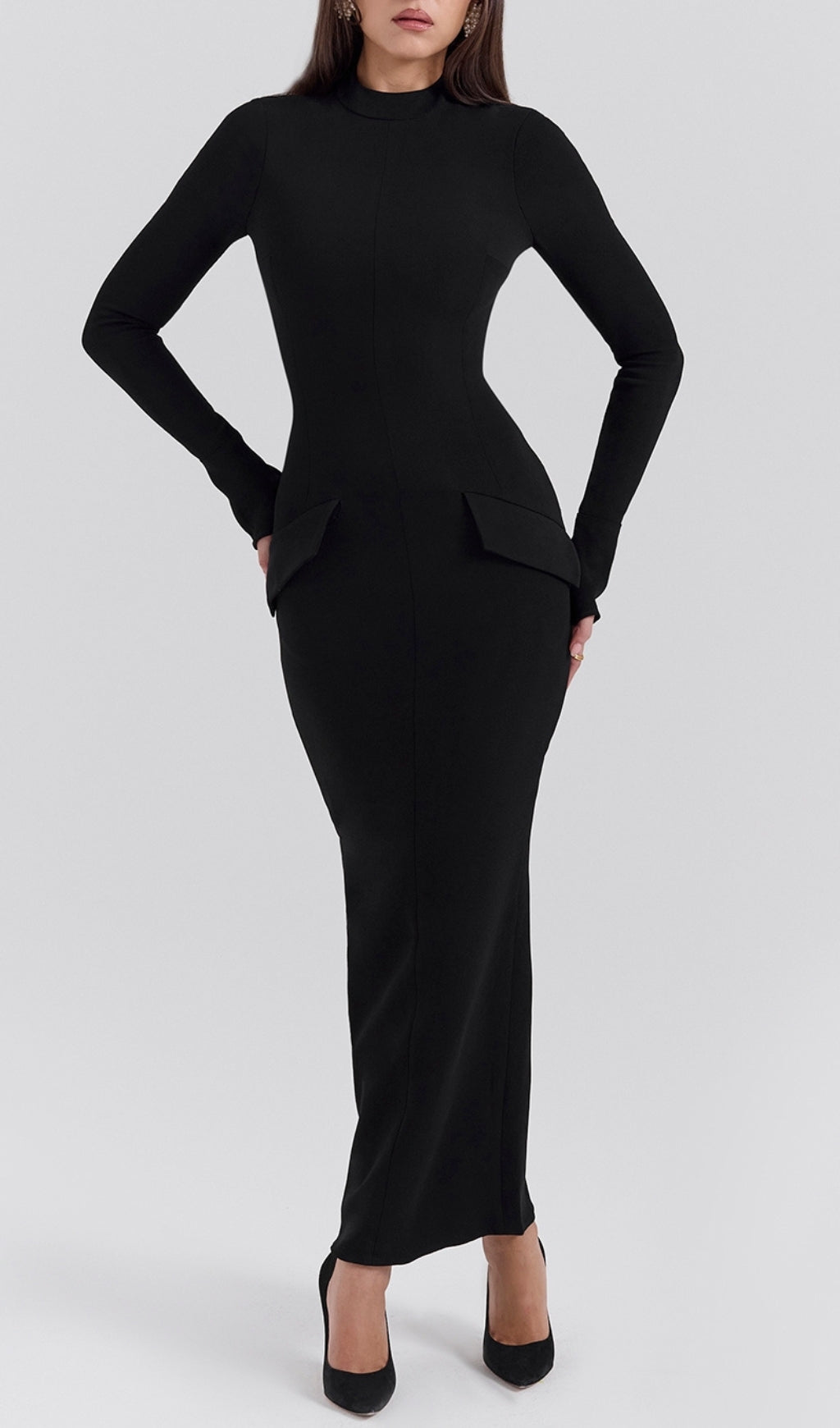 Buchanan Black Turtleneck Maxi Dress