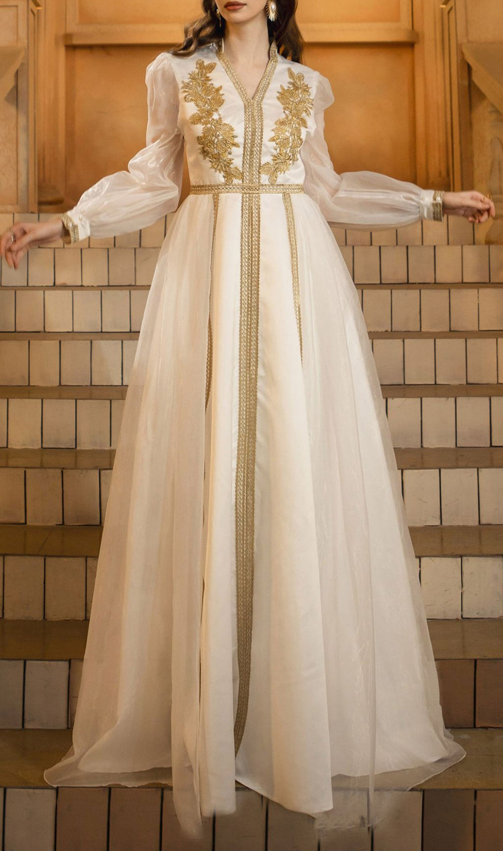 Freira Long Sleeve Mesh Maxi Dress