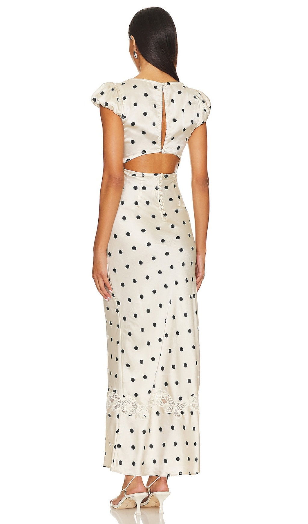 Alani Polka Dot Cutout Maxi Dress