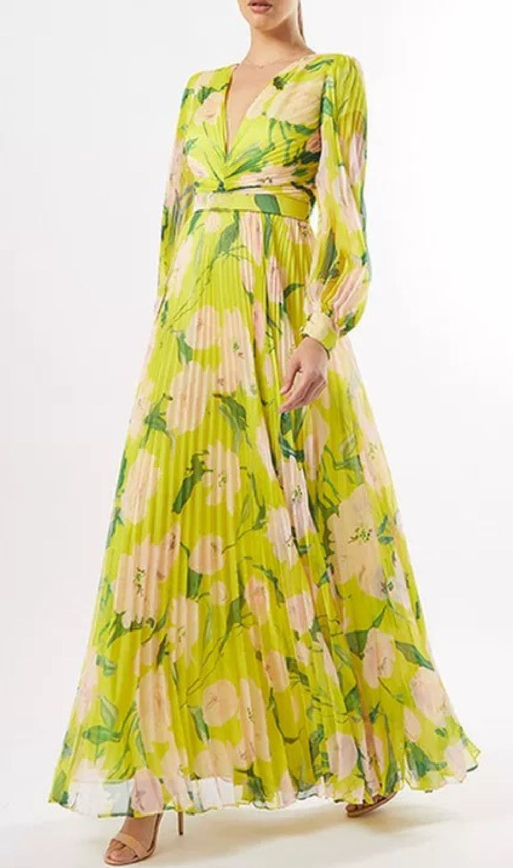 Frigg Floral Printed Long Sleeve Maxi Dress