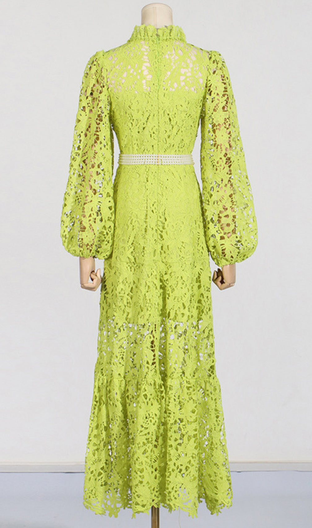 Tara Lace Embroidered Long Sleeve Midi Dress
