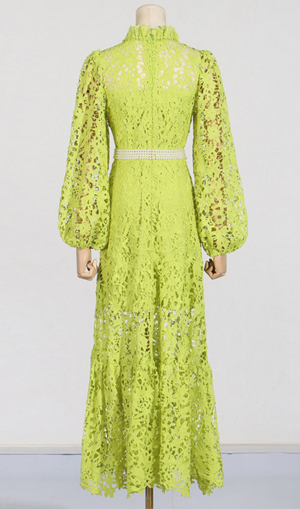 Tara Lace Embroidered Long Sleeve Midi Dress
