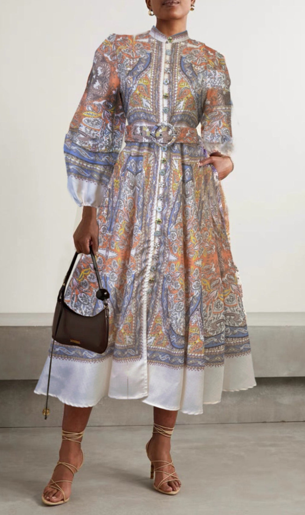 Bien Floral Printed Long Sleeve Dress