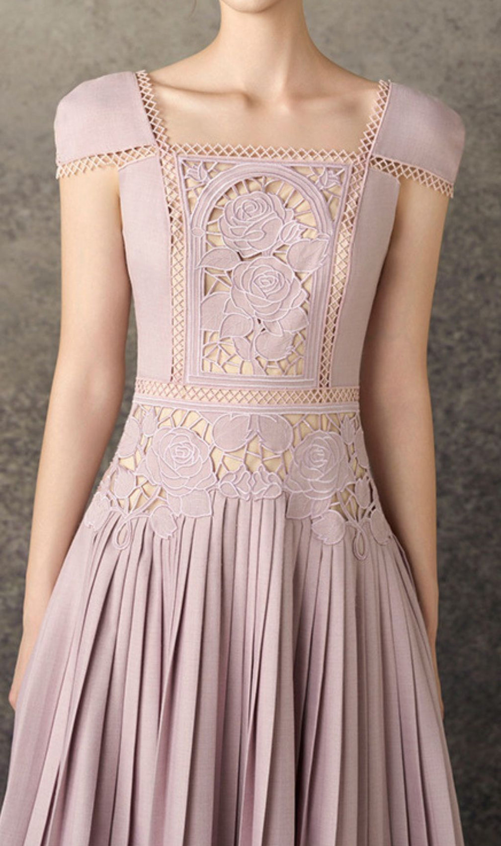 Hilda Flower Pleated Midi Dress