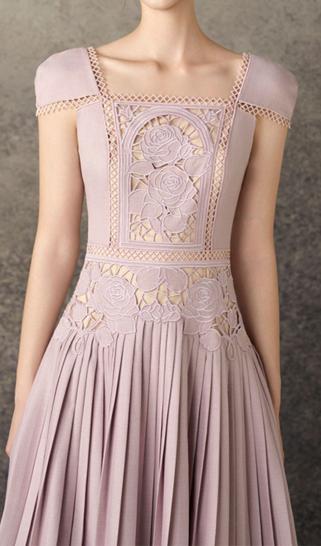 Hilda Flower Pleated Midi Dress