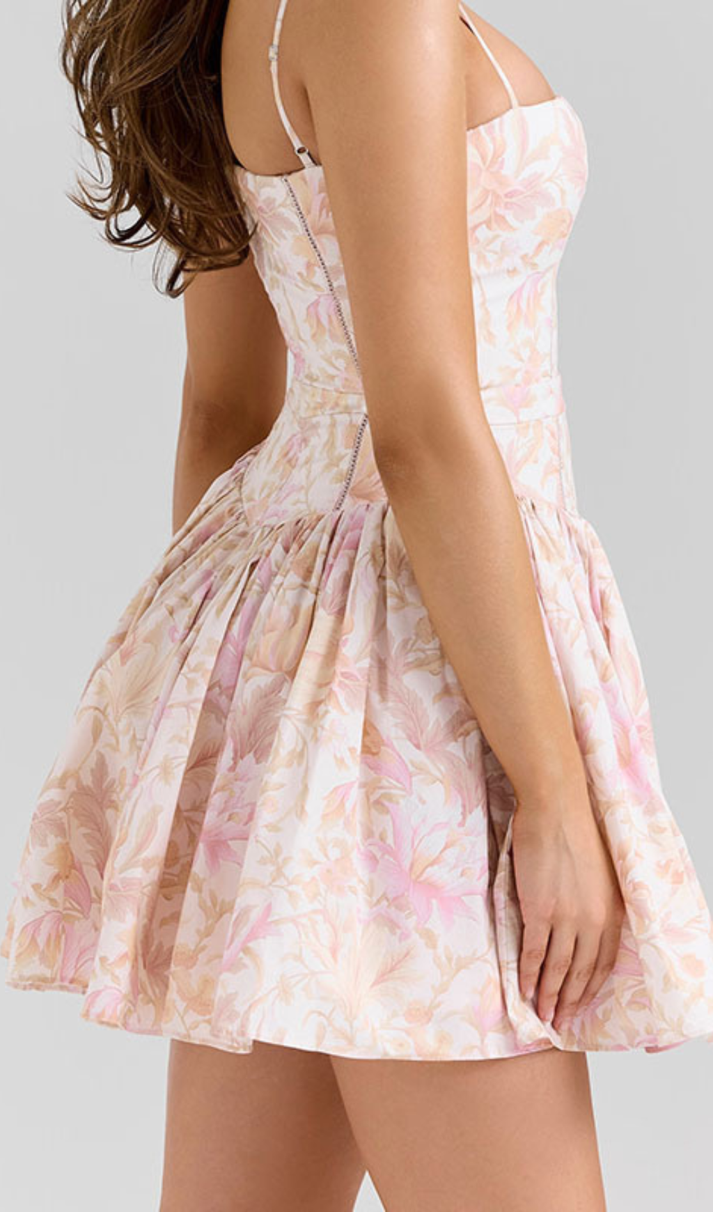 Haruyo Strappy Printed Mini Dress