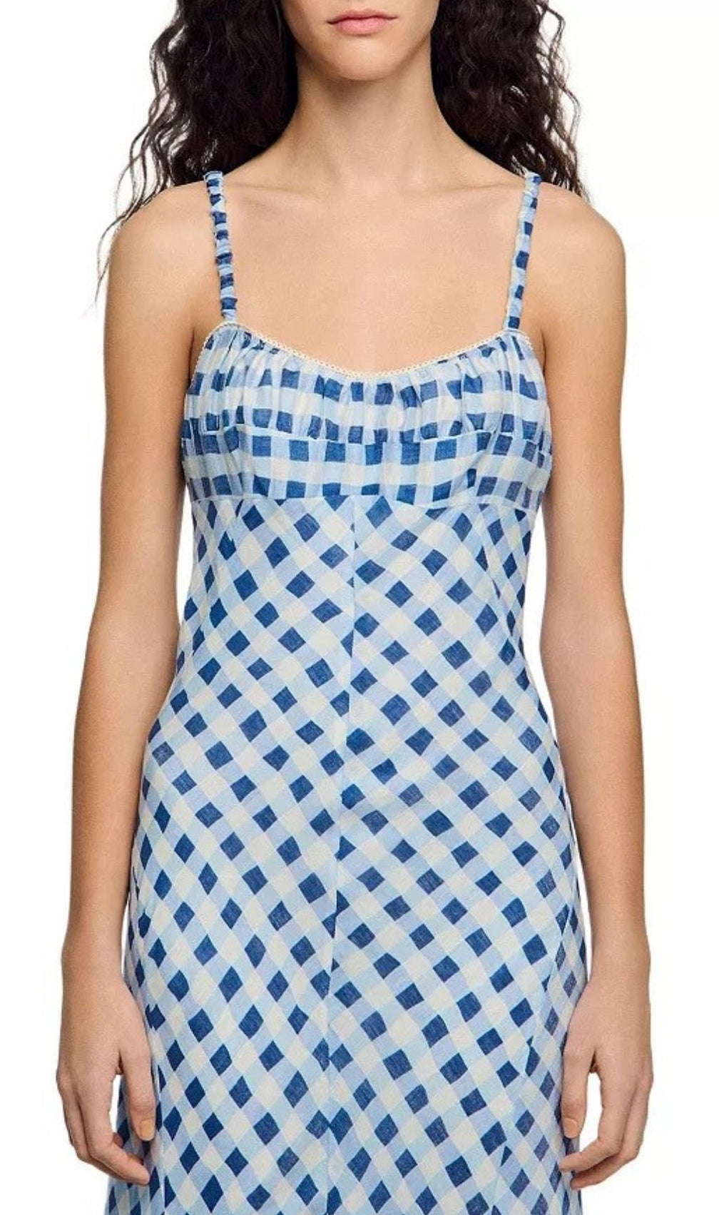 Colette Gingham Lace-Up Maxi Dress - Romantic Summer Style & Resort Wear