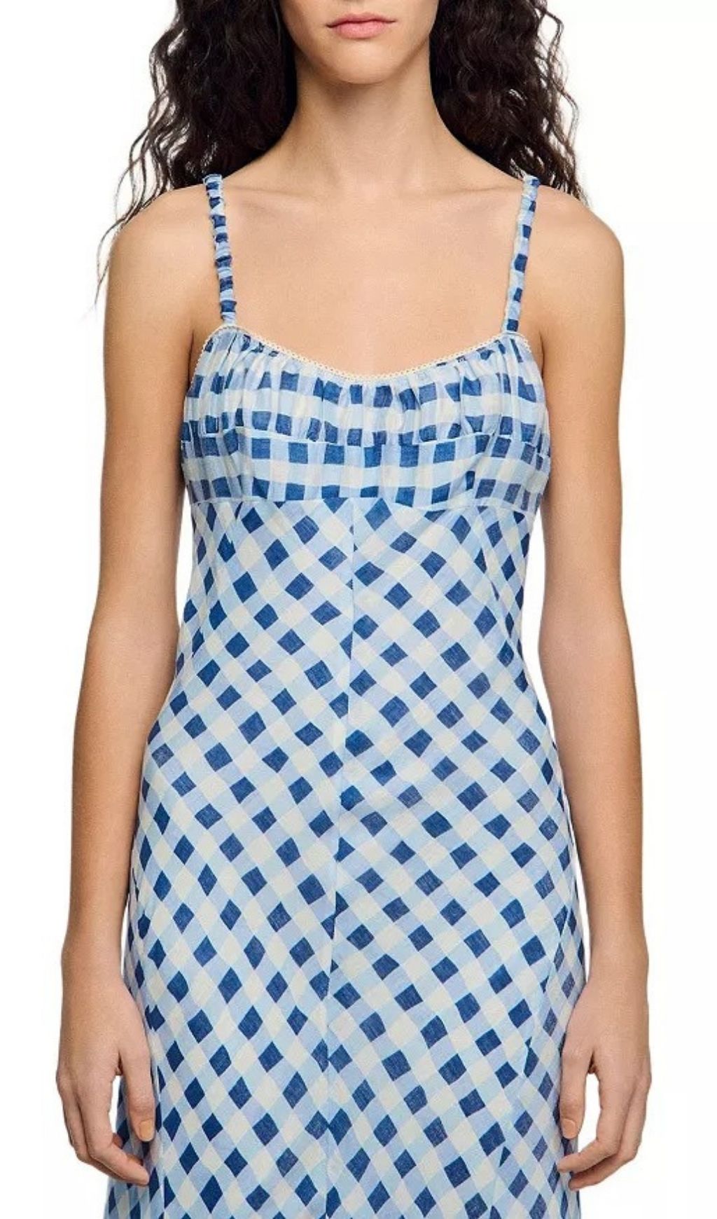 Colette Gingham Lace-Up Maxi Dress - Romantic Summer Style & Resort Wear