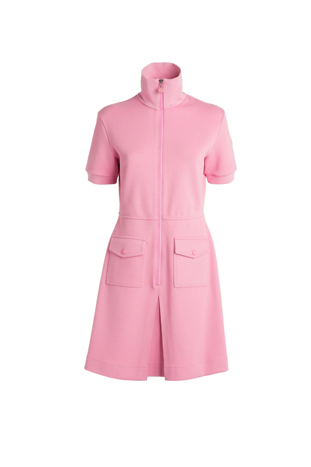 ZIP FRONT SHORT SLEEVE DRESS