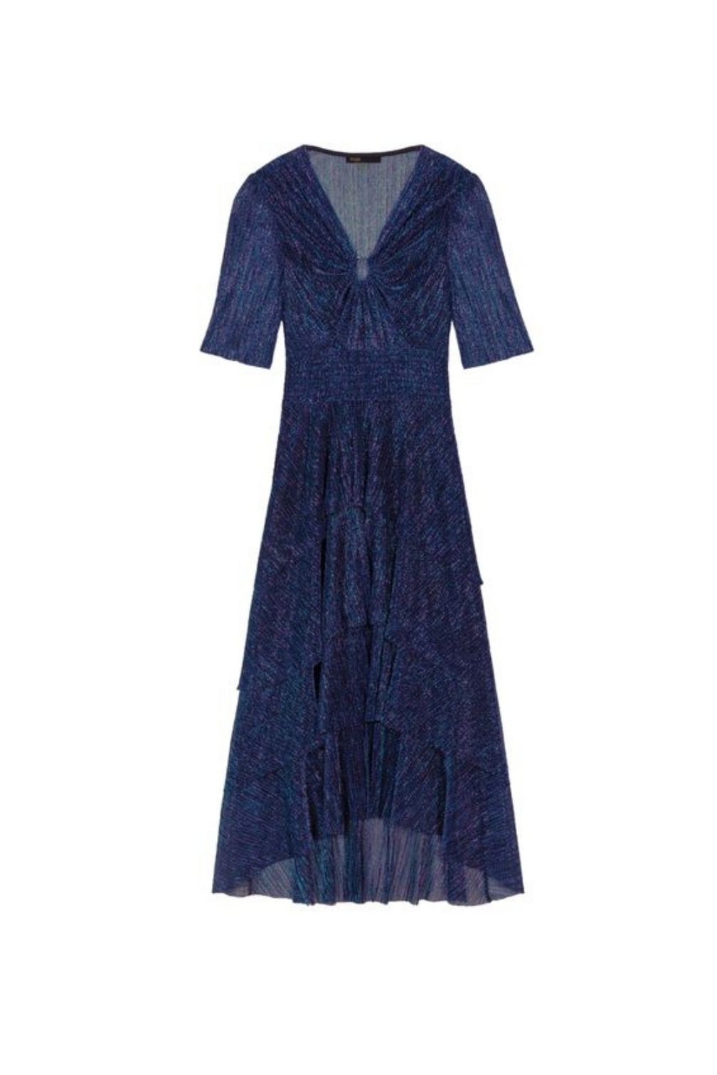 RUFFINAE TIERED METALLIC DRESS