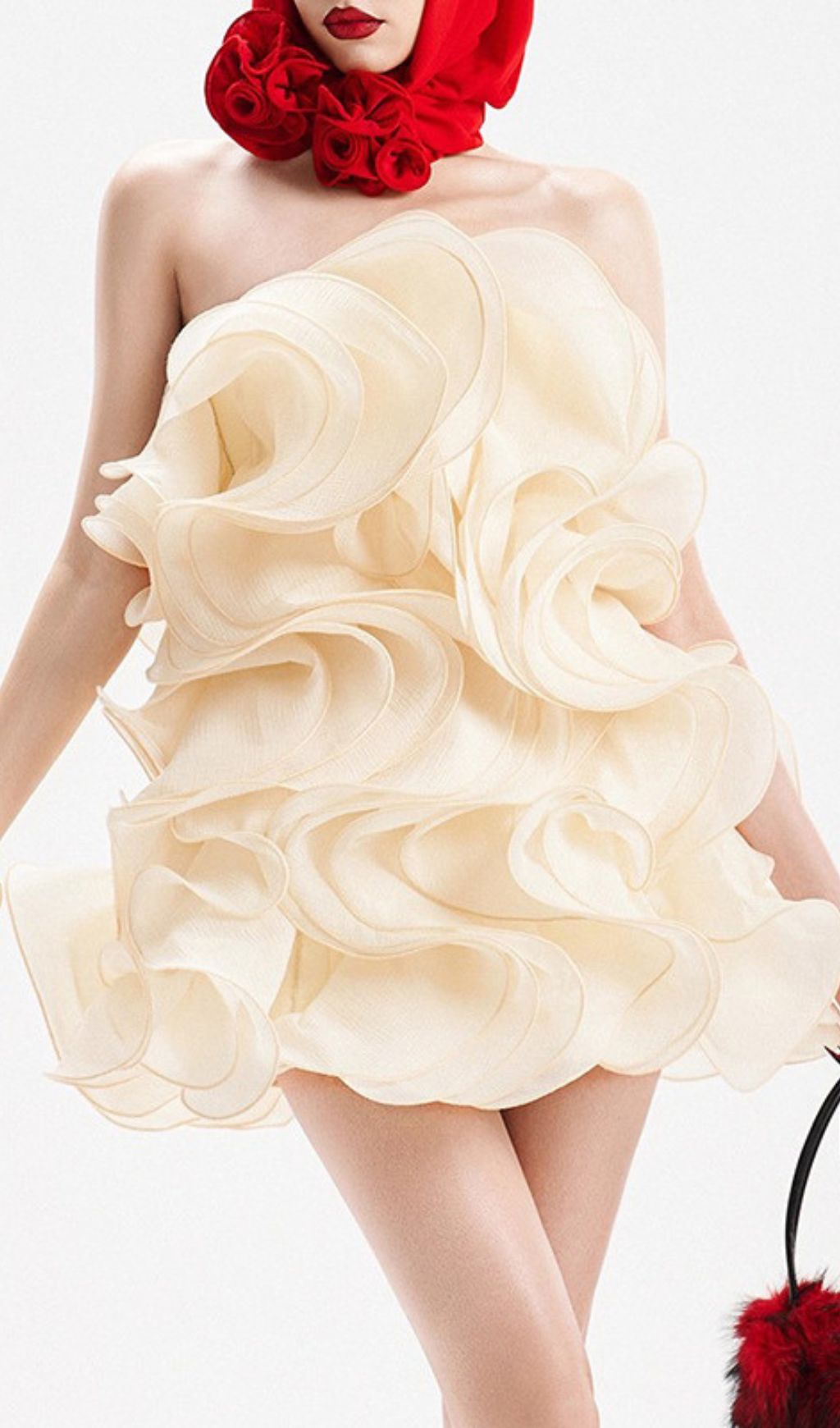 Indiana Voluminous Ruffle Strapless Mini Dress - Effortlessly Chic Party & Cocktail Attire