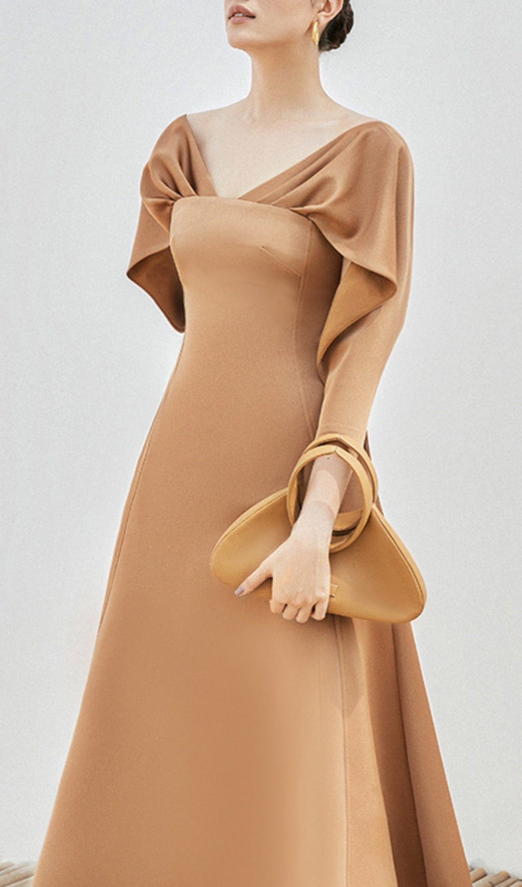 Bethan V-Neck Long Sleeve Midi Dress