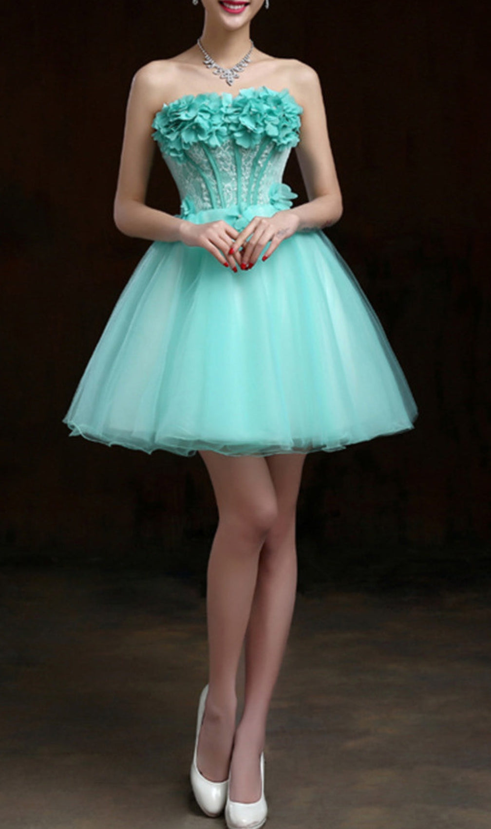 Aneira Corset Flower Mini Dress