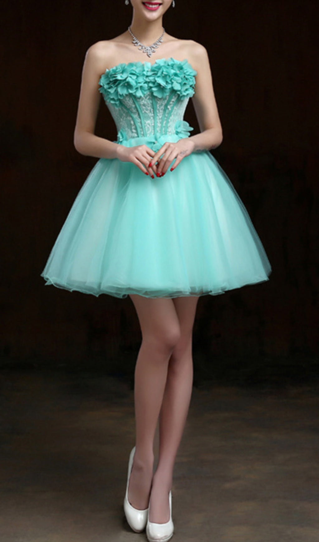 Aneira Corset Flower Mini Dress