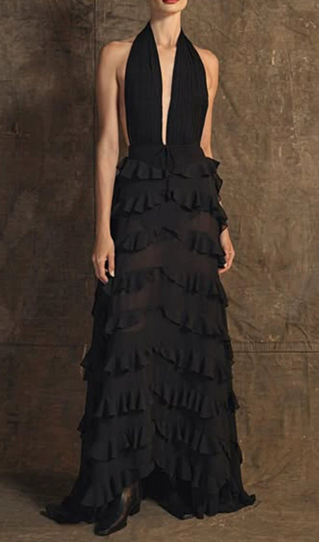 Florence Black Halter Maxi Dress