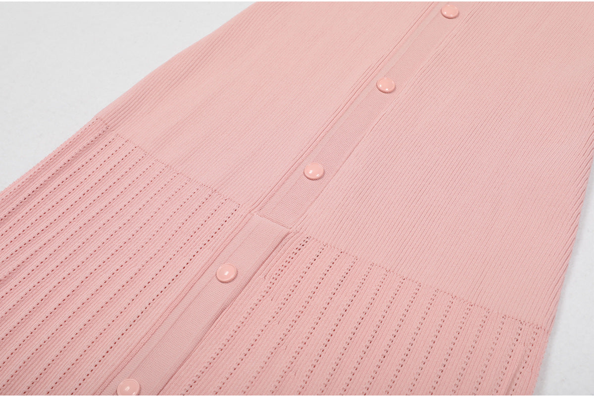 Eliana Lapel Knit Maxi Dress