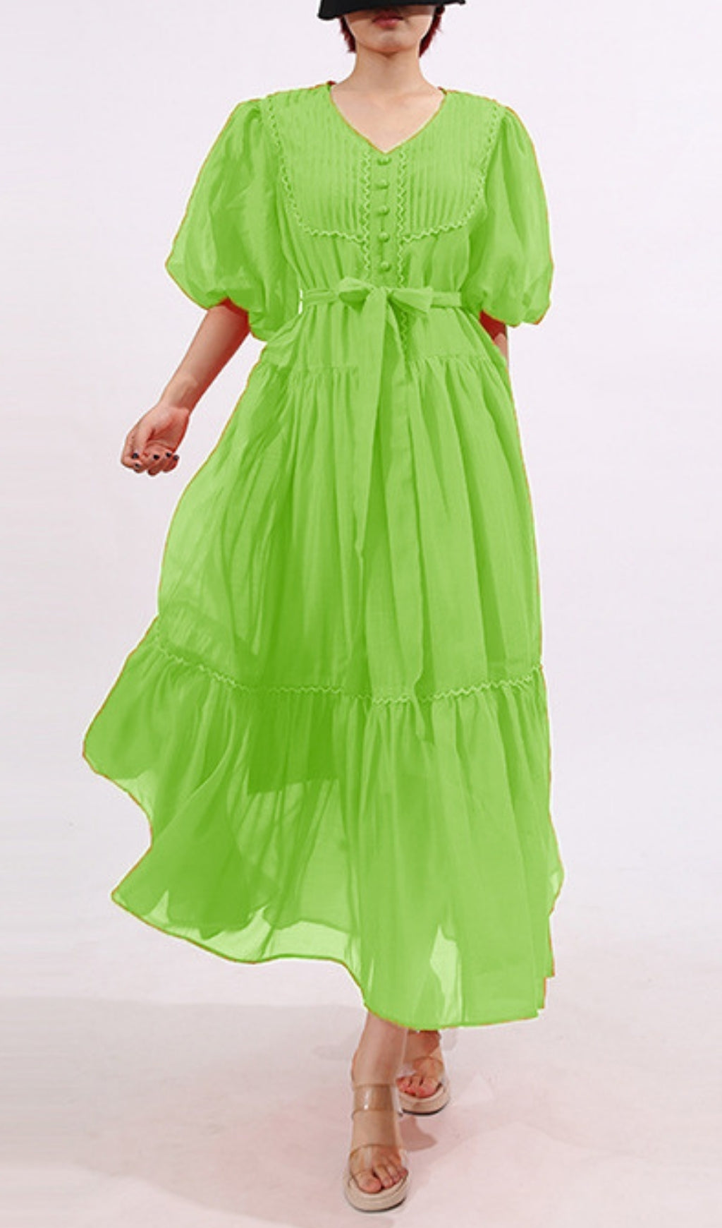 Fausto Puff Sleeve Maxi Dress