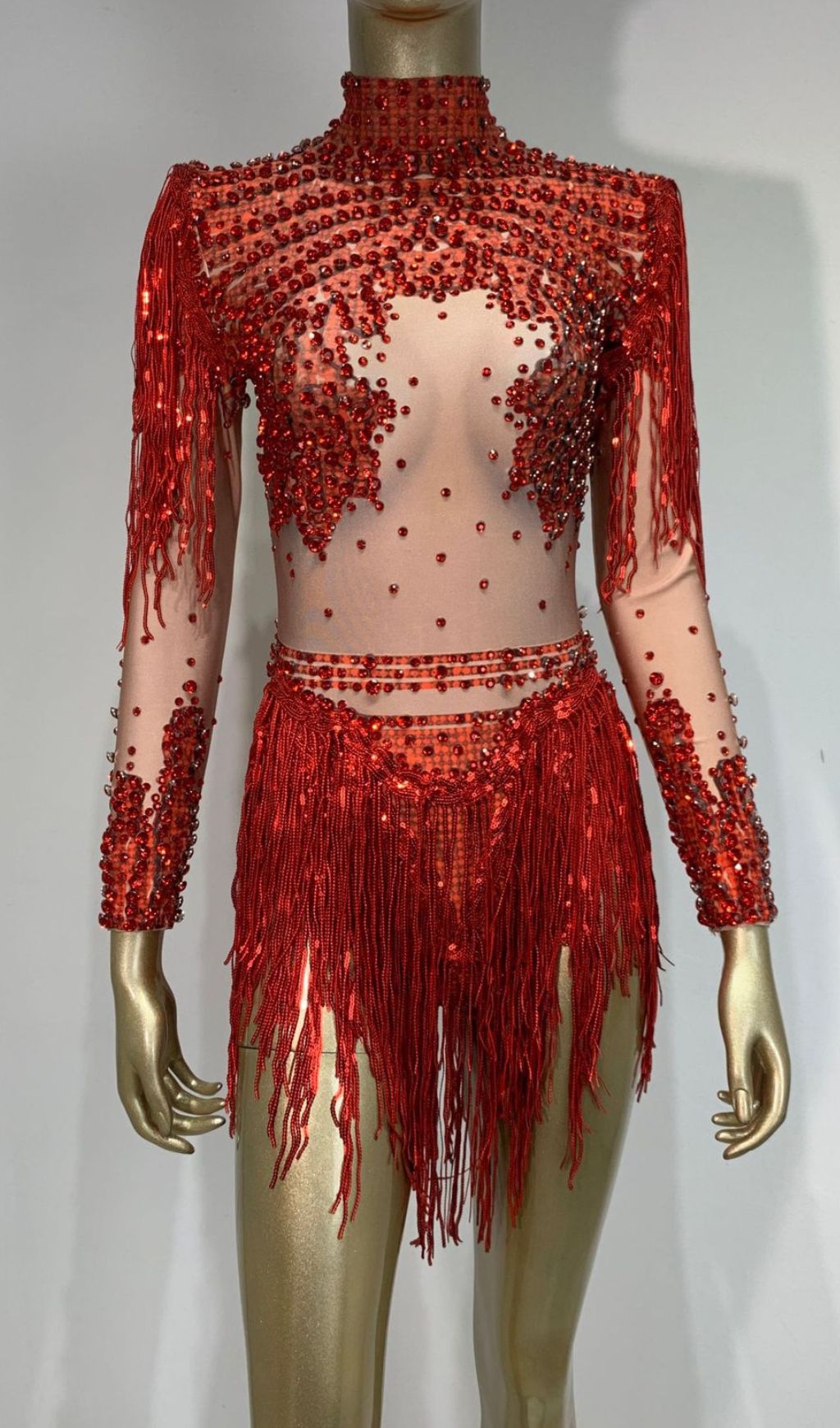 Fusako Diamante Tassel Bodysuit