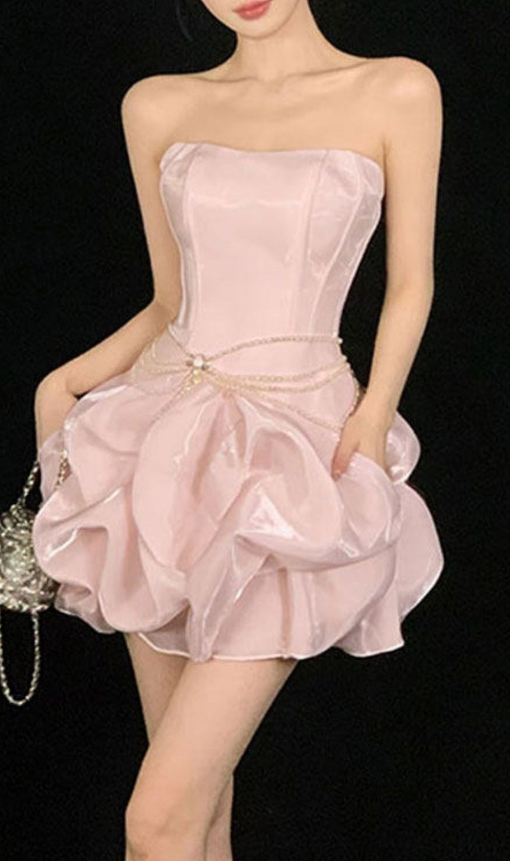 Krisalyn Pink Strapless Mini Dress