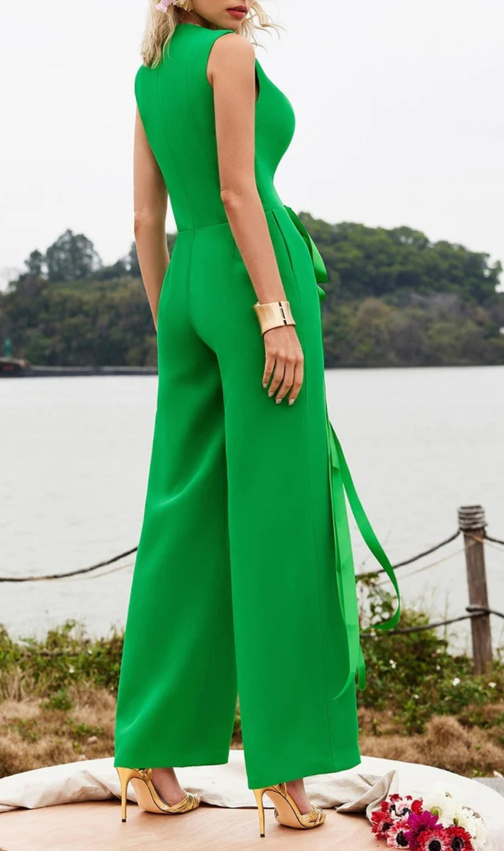 Addy Sleeveless Lacing Jumpsuit