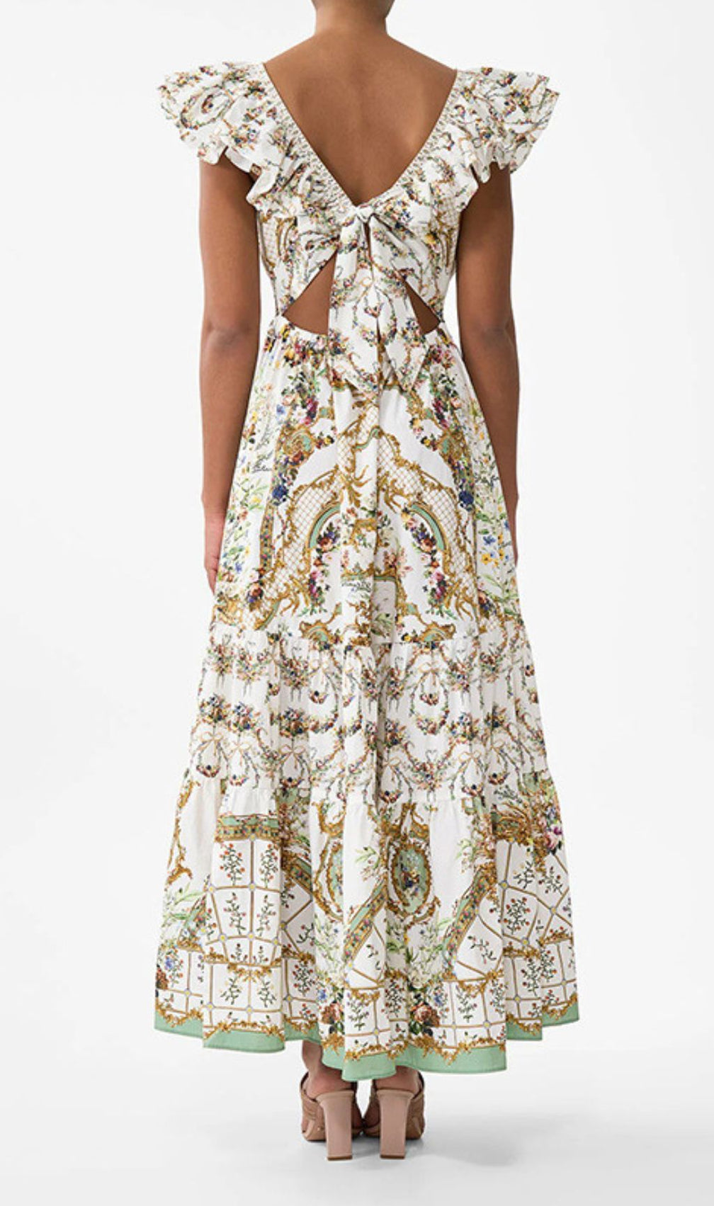 Harding V-Neck Printed Maxi Dress