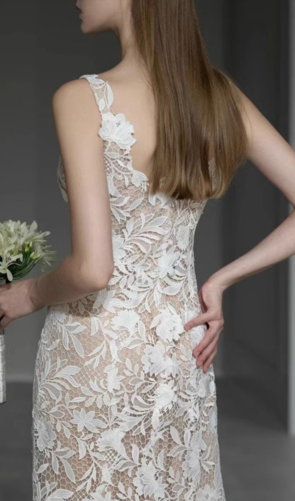 Aviana Flower Lace Wedding Dress