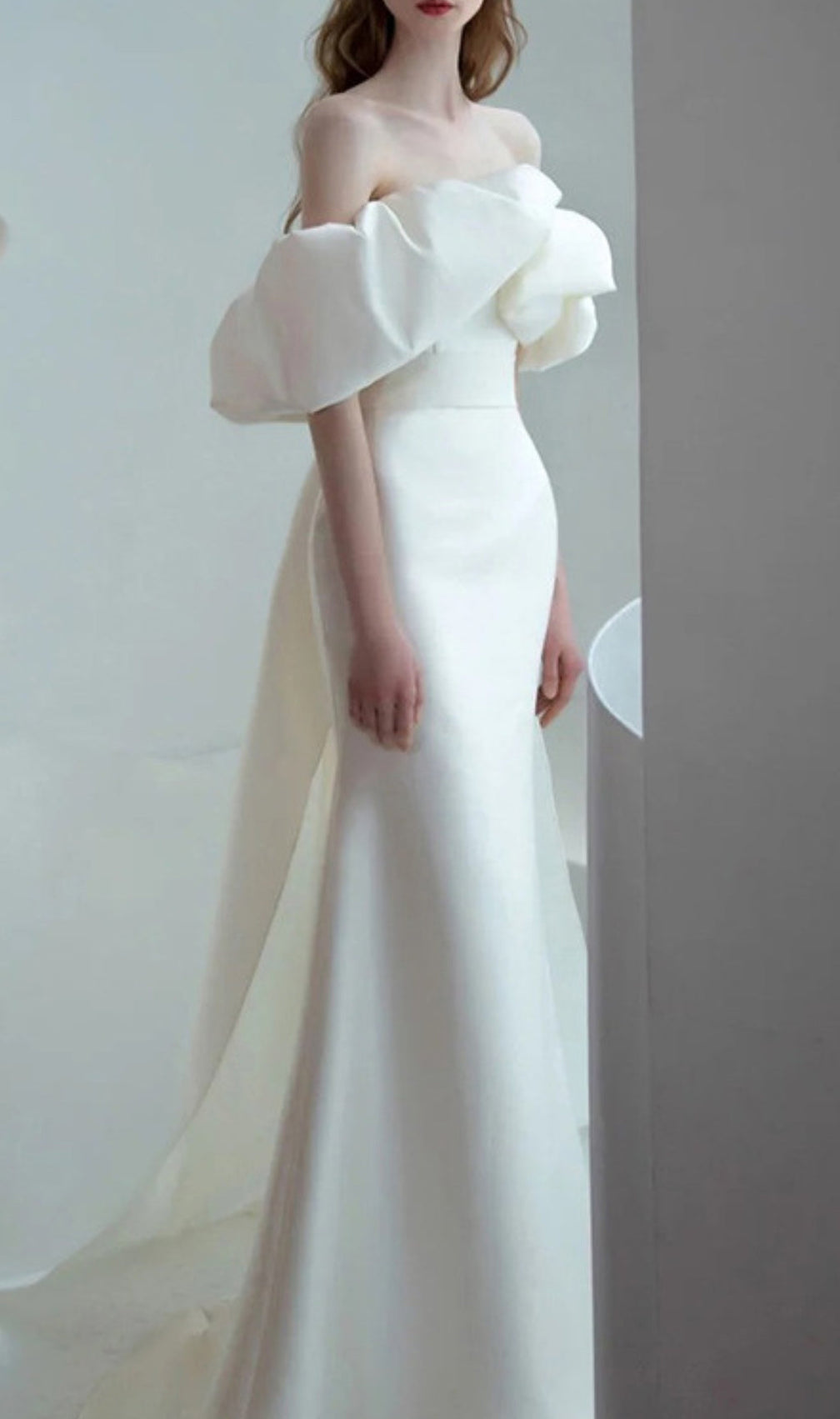 Avianna White One Shoulder Wedding Dress